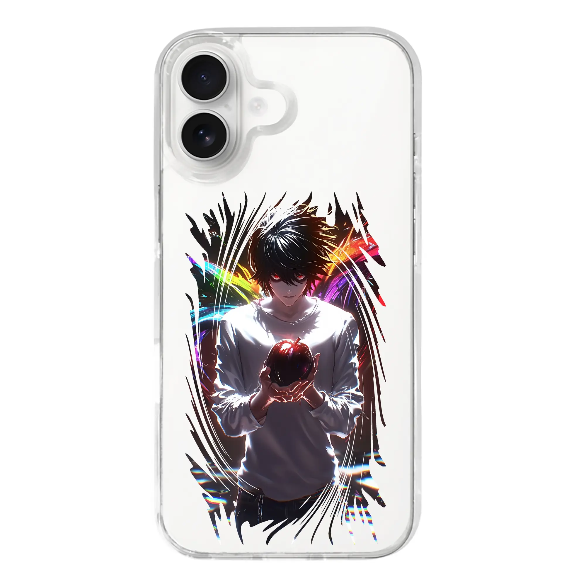 デスノート グッズ,L - iPhone 17シリーズ 透明スマホケース – 薄型・耐衝撃・精密フィット保護カバー